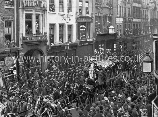 The Lord Mayor's Procession, From "Punch" Offices In Fleet Street, London. 1895